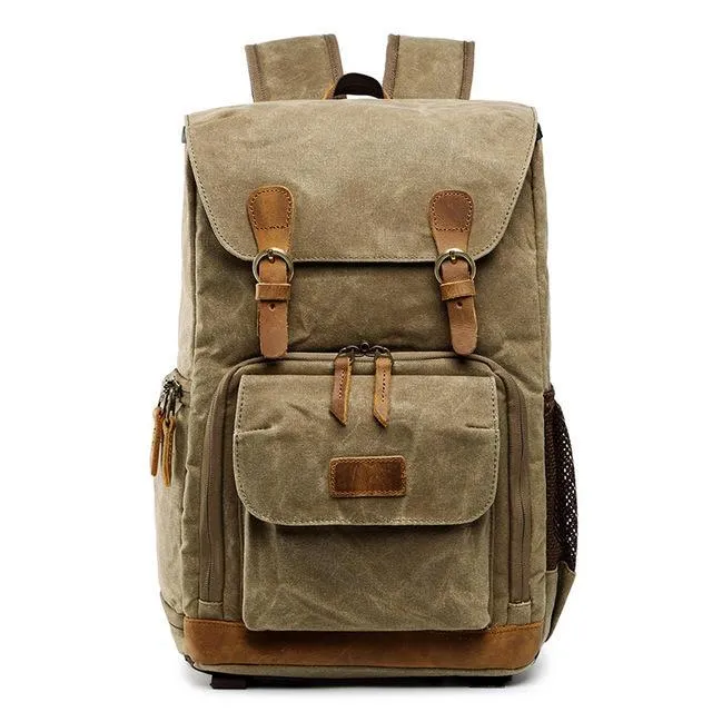 Vintage Outdoor Waterproof Camera Bag Backpack