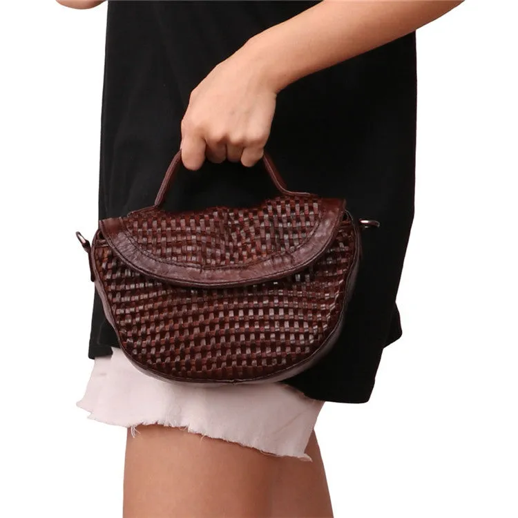 Vintage Womens Boho Leather Satchel Bags Small Handbags Purse For Women