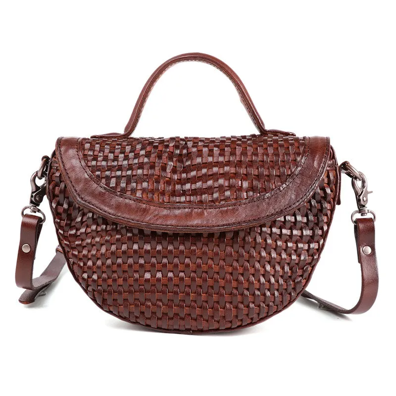 Vintage Womens Boho Leather Satchel Bags Small Handbags Purse For Women