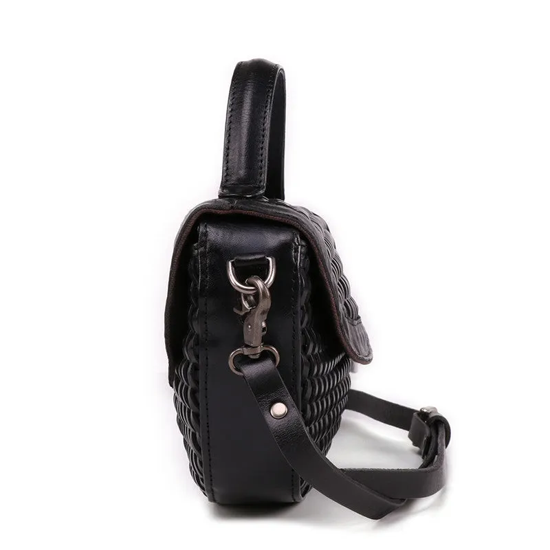 Vintage Womens Boho Leather Satchel Bags Small Handbags Purse For Women