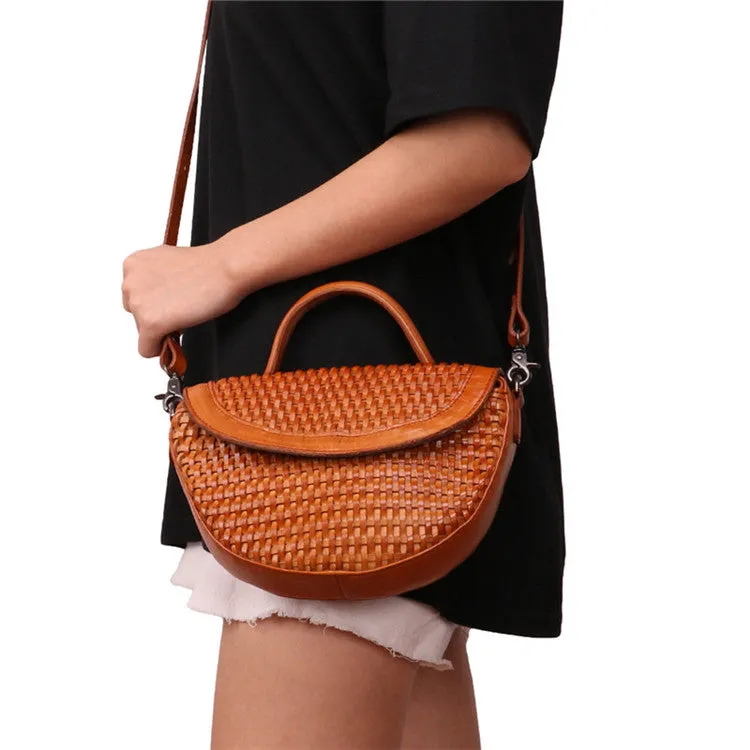 Vintage Womens Boho Leather Satchel Bags Small Handbags Purse For Women