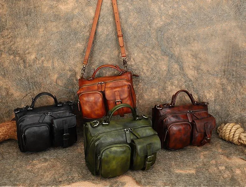 Women's Genuine Leather Satchel Handbags Cross Shoulder Bag For Women