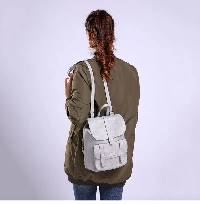 Women's Vegan Suede Leather Mini Backpack